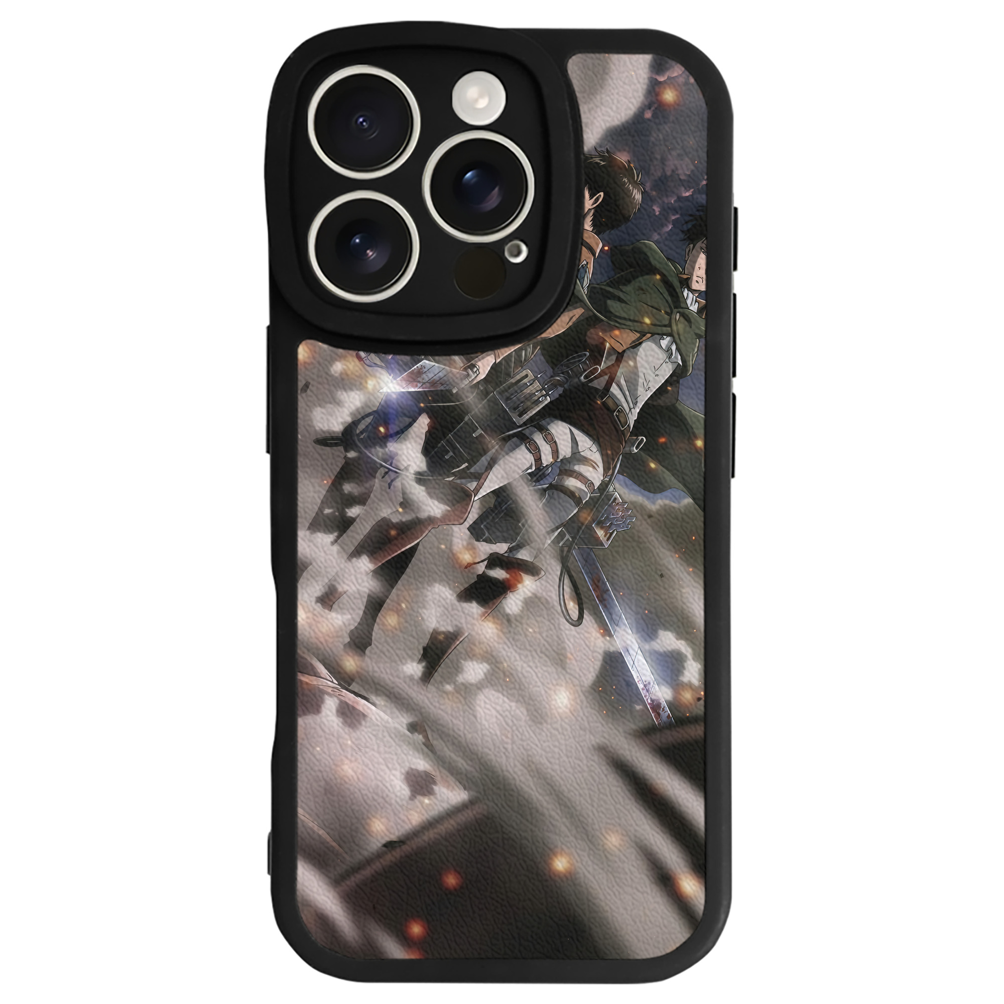 （画像用） 進撃の巨人 Attack on Titan 【iPhone 16シリーズ対応】シリコンスマホケース（レザー調） 材質：シリコン